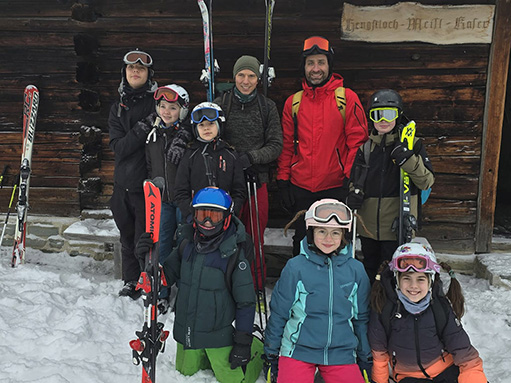 Skifreizeit Klettergruppe